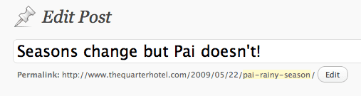 post-3 หัวเรื่องมีความสำคัญและควรมี keyword อยู่ เช่นคำว่า Pai เป็นต้น แต่ถ้าจะให้ดีควรอยู่ต้นๆประโยคจะดีกว่าตัวอย่างนี้