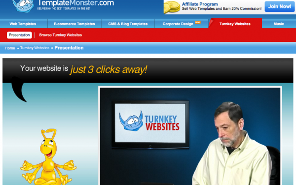 template monster ลงมาเล่นตลาดเว็บสำเร็จรูปแล้ว สังเกตตัวสีเหลืองๆด้านซ้ายมาจาก site2you