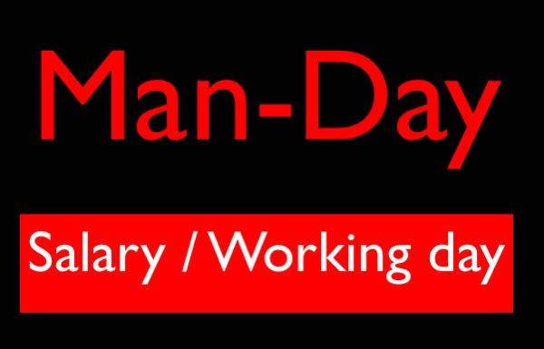Manday-salary ManDay คือการเอาอัตราเงินเดือนมาหารวันทำงาน