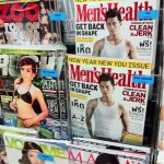 men's health ถูกรายล้อมด้วยนิตยสารโดยรอบแบบนี้