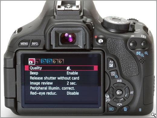 การแสดงเมนูของ EOS 600D การแสดงเมนูของ EOS 600D