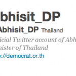 Official Twitter account of Abhisit Vejjajiva, 27th Prime Minister of Thailand