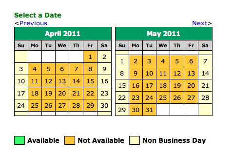 ตารางเต็มไปจนถึงปีหน้า และปีโน้น แสดงว่าระบบผิดปกติอยู่