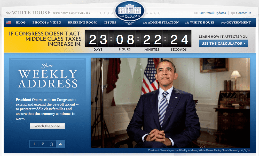 เว็บ whitehouse เป็นเว็บที่ทั้งรัฐบาลประชาธิปัตย์และรัฐบาลเพื่อไทยพยายามใช้เป็นแบบอย่างในการดีไซน์