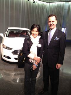 @Booruball กับ @ScottMonty ด้านหน้า Ford Fusion ใหม่