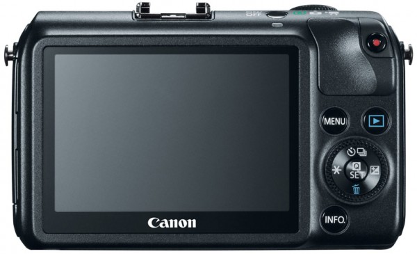 ด้านหลัง EOS M ปุ่มน้อยกว่ากล้องสมัครเล่นบางตัวซะอีก มือโปรไม่น่าปลื้ม มือใหม่ชอบ