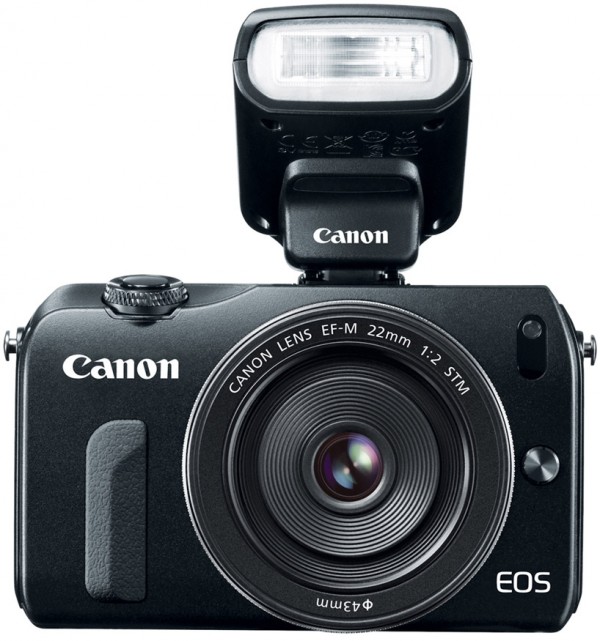 EOS M ต่อ flash มาตรฐานทั่วไปได้ครับ